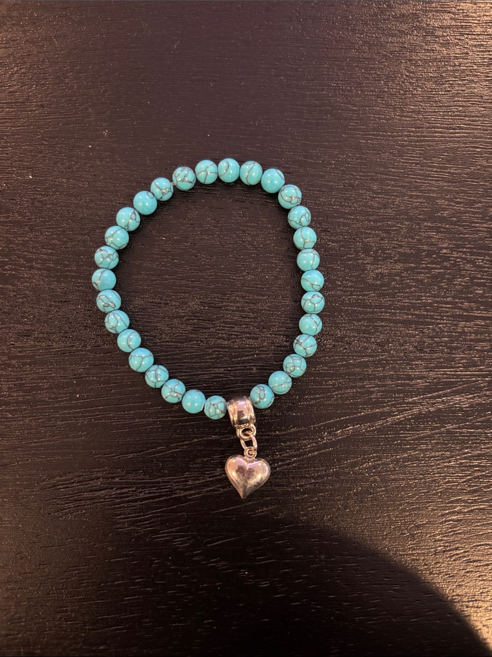 3 Turquoise Beaded Stretch Bracelets - Picture 3 of 6